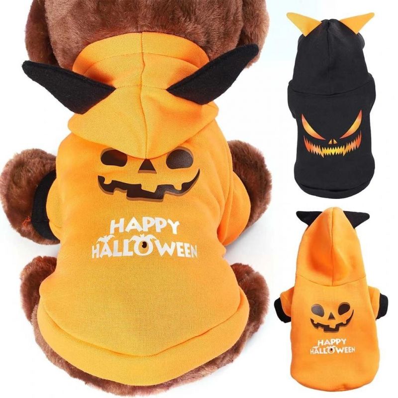 Autumn Winter Warm Halloween, Print Hoodie Small Dogs Cosplay Sweater Clothing