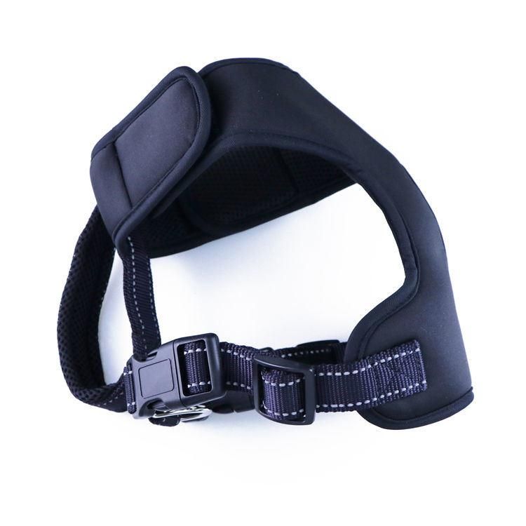 Wholesale Adjustable Personalized Reflective Black Big Dog Harness