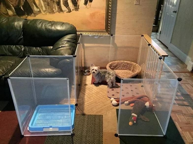 Transparent Foldable Waterproof Pet Fence Cage Pet Dog Playpen Rabbit Playpen