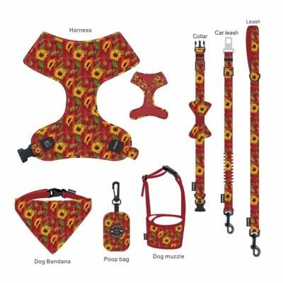Hot Selling Factory Wholesale Custom Logo Dog Collar and Leash Harness Set