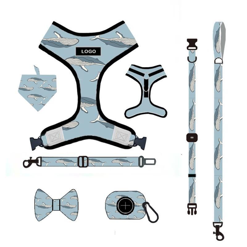 Custom Logo & Designs for Dog Harness, Leash/Lead, Collar, Poop Bag, Pet Harness Accessories Set