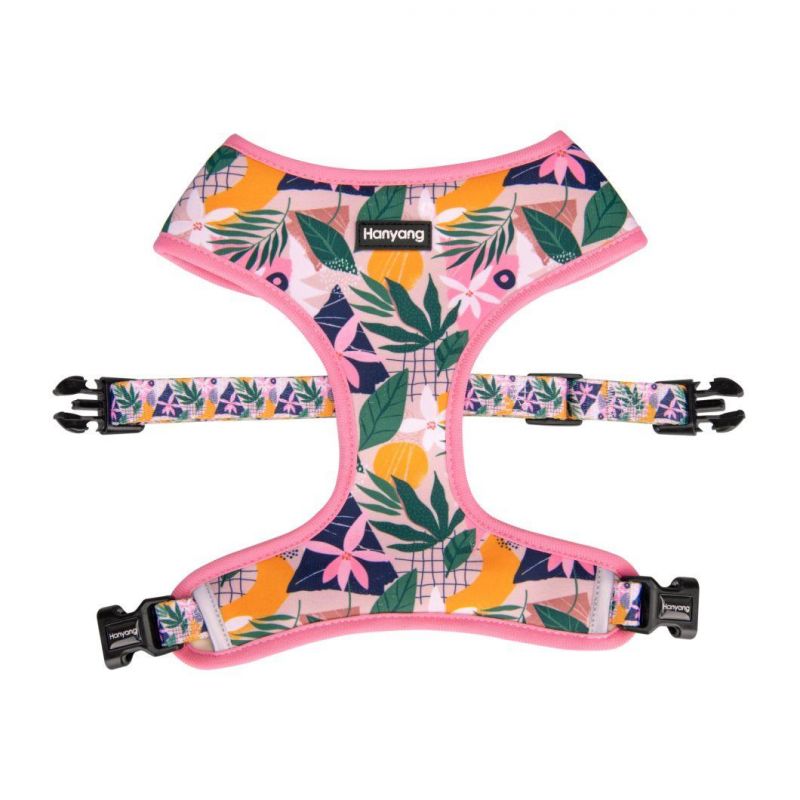 Free Sample Neoprene Print and Soft Mesh Reversible Harness for Small, Medium and Big Dogs