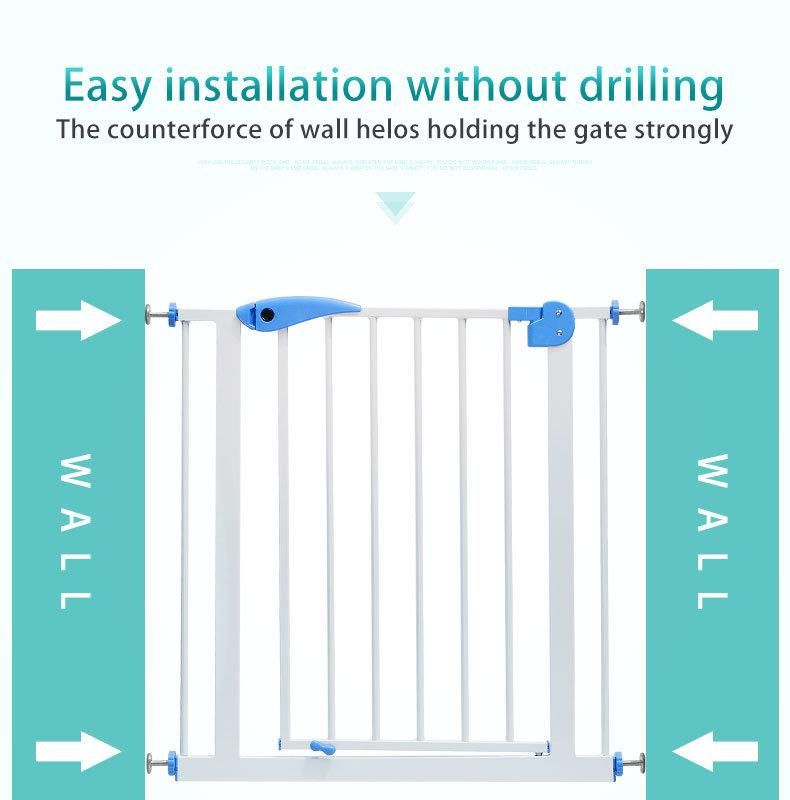 Metal Safety Dog Gate Walk Through 99cm Height Pet Gate