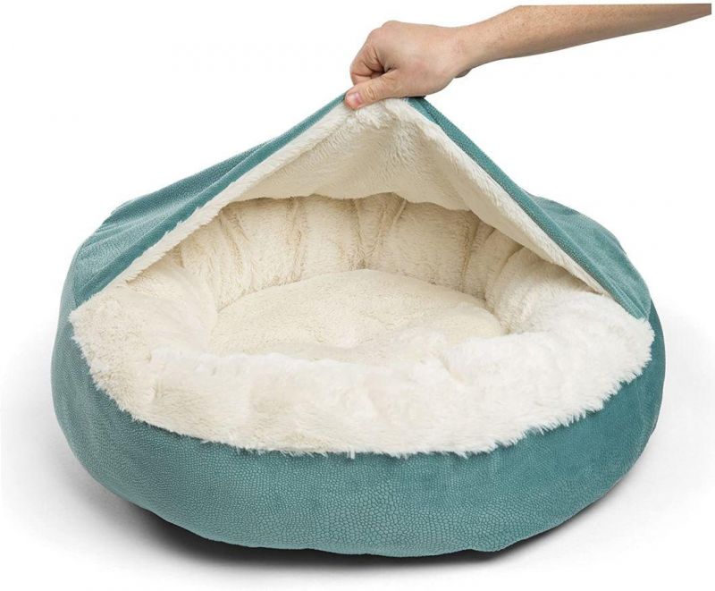 Luxury Dog and Cat Bed with Blanket for Warmth and Security