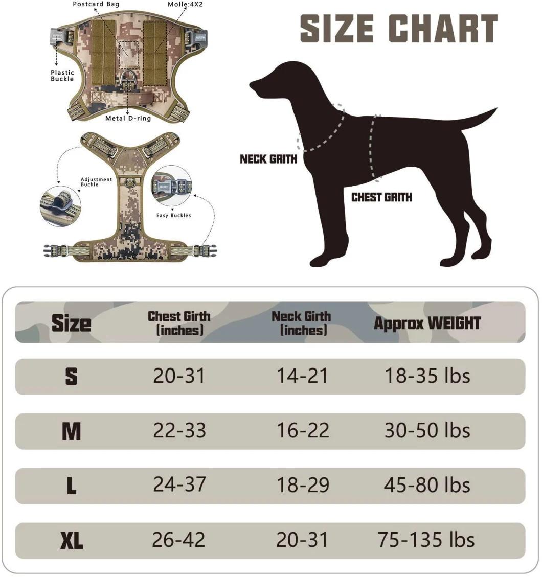 Tactical Dog Harness No Pulling Adjustable Pet Harness