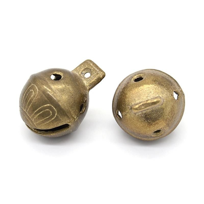 DIY Accessories Cast Copper Metal Bronze Word Bell Pet Animal Collar Four Eyes Copper Bell