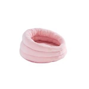 2021 Cats Accesories Pet Round Self Warming Calming Heated Cat Bed Bed Mats Small Animals Coral Pet Products