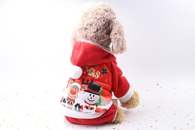 for Small Dog Pet, Xmas Costumes Mascotas Winter Coat Sweatshirt Cute Puppy Outfit Dog Christmas Clothing/
