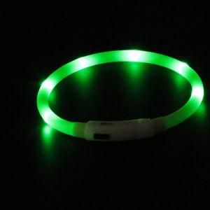 White LED Silicone Dog Collar for Chinese Supplier