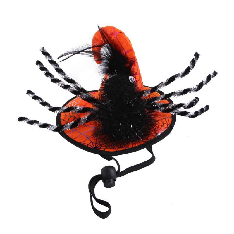 Pet Cat Halloween Hat Spider Web Pattern Cat Hat Decoration