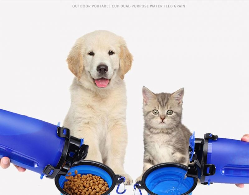 Dog Travel Water Bottle Bowl Collapsible Dog Bowls for Walking Hiking Travelling
