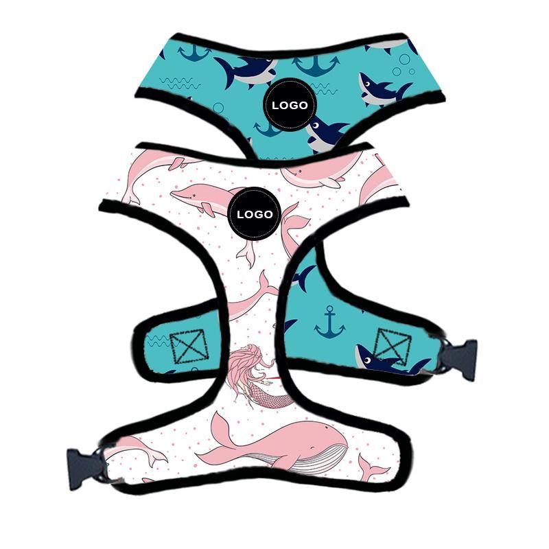 Customized Color Luxurious Neck Adjustable Customized Soft Pet Dog Body Harness