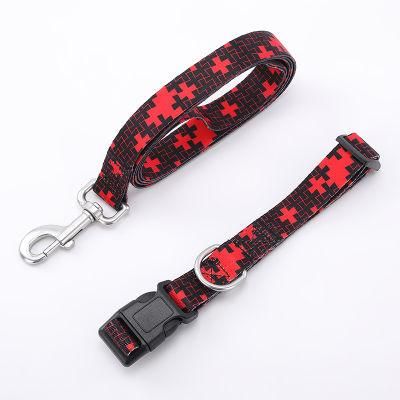 Customizable Logo Pet Dog Leash with Neck Ring Carabiner Hook