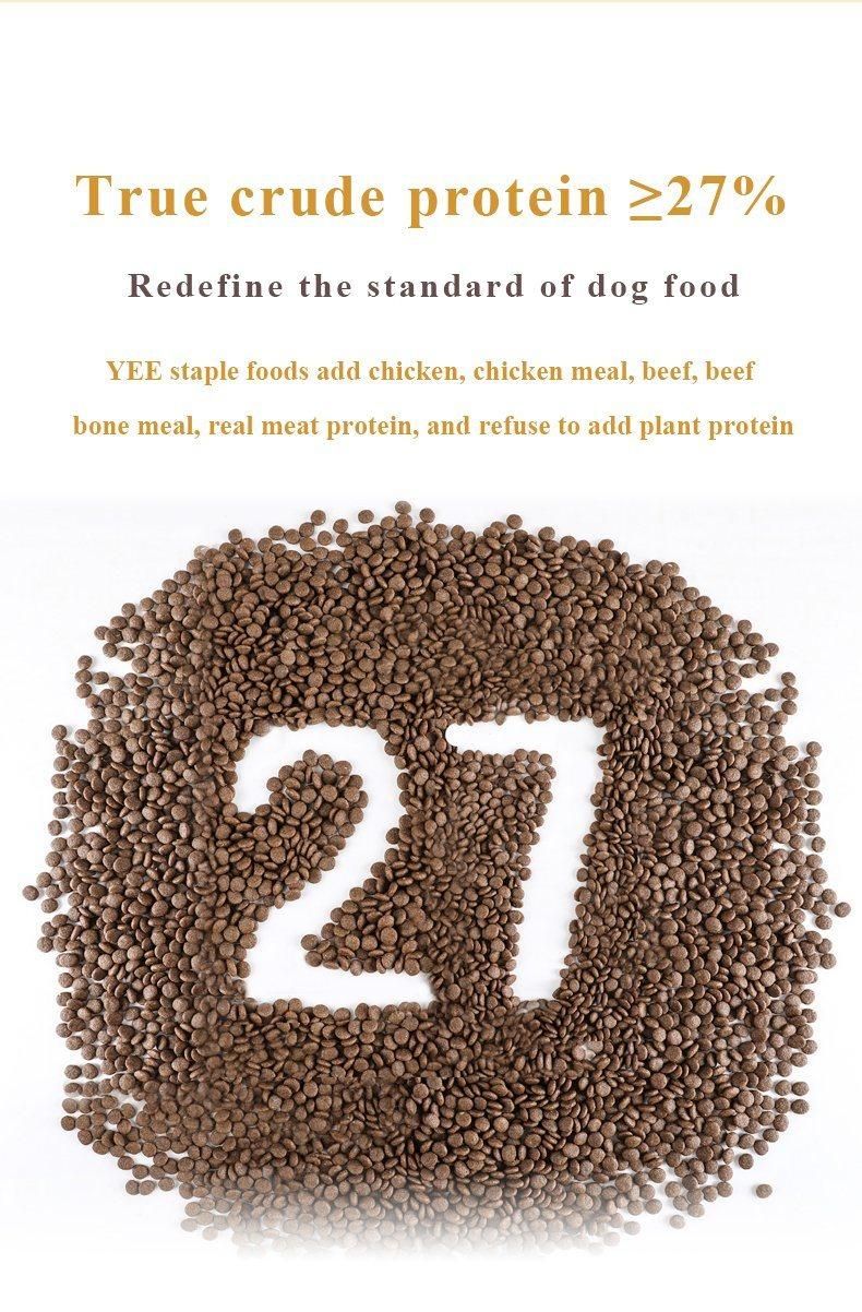 Yee Factory Wholesale Chicken Liver Turkey Duck Pork Vegetables Egg Milk Meat Pet Products Nutrition Puppy Adult Dry Dog Food