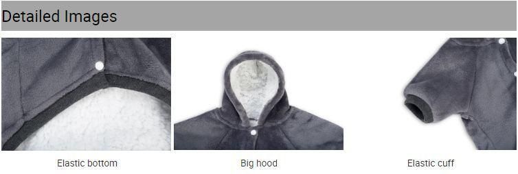 Sport Jacket Sherpa Sweatshirt Dog Clothes with Hood