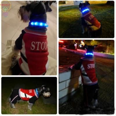 LED Light up Collar Jewel Style Dog Collar TPU Material
