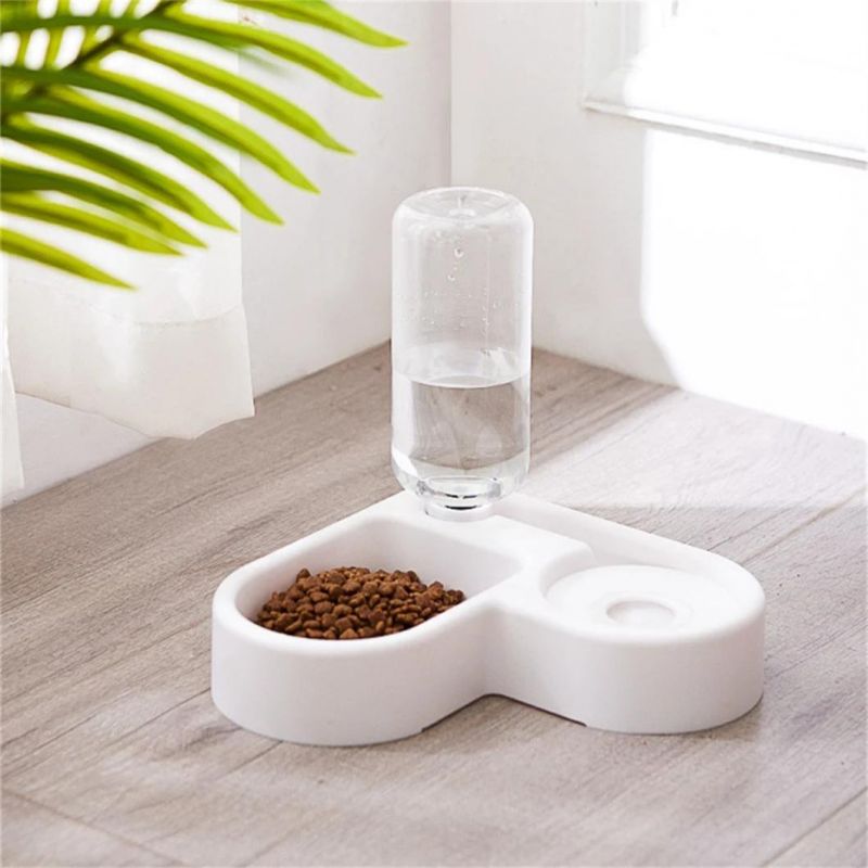 Pet Feeder Bowl Dog Automatic Water Double Bowls