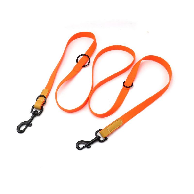 Multifunctional Waterproof Double End Dog Training Leads with Leather Padding