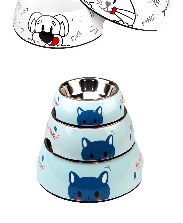 No-Slip Melamine Pet Food Water Feeder Pet Bowl