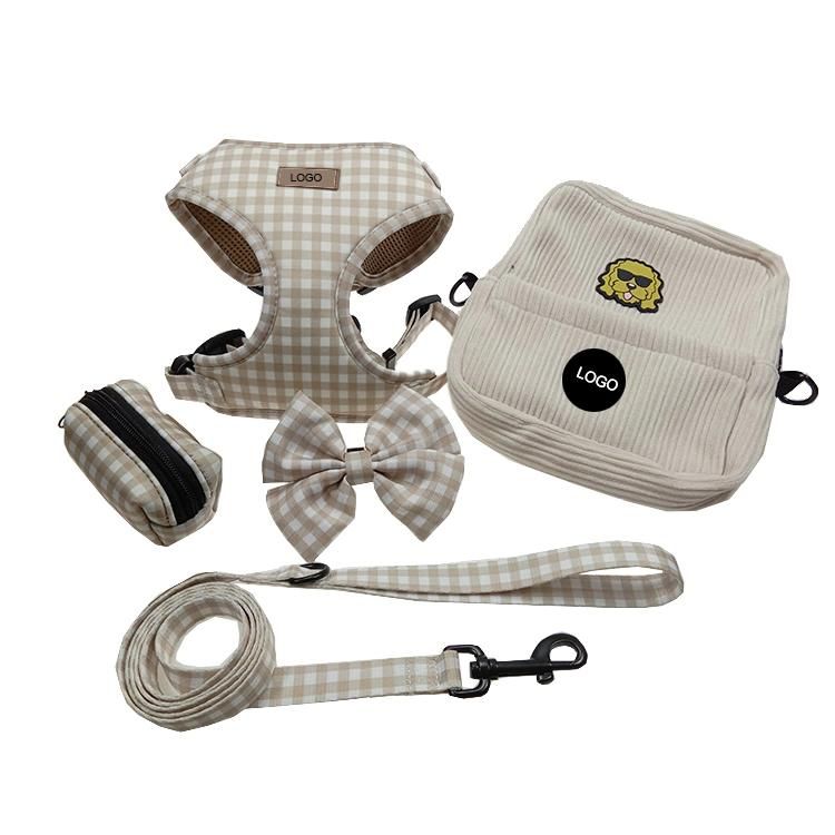 Custom Printed Adjustable No Pull Dog Harness Set Training Walking Travel Dog Treat Bag Pet Food Dog Treats Bag