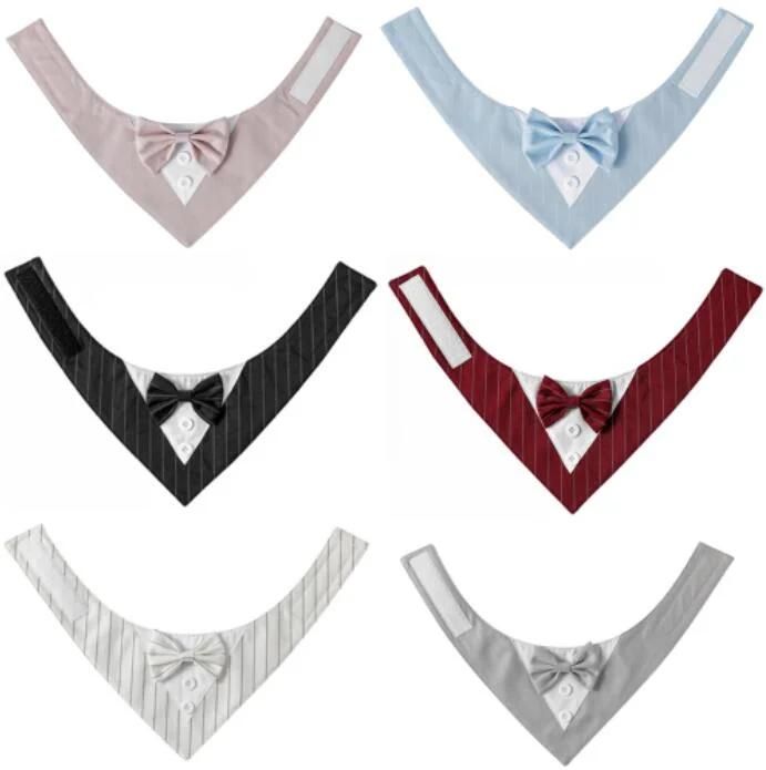British Wedding Pet Accessories Suit Pet Saliva Towel Pet Bow Tie Neck Scarf