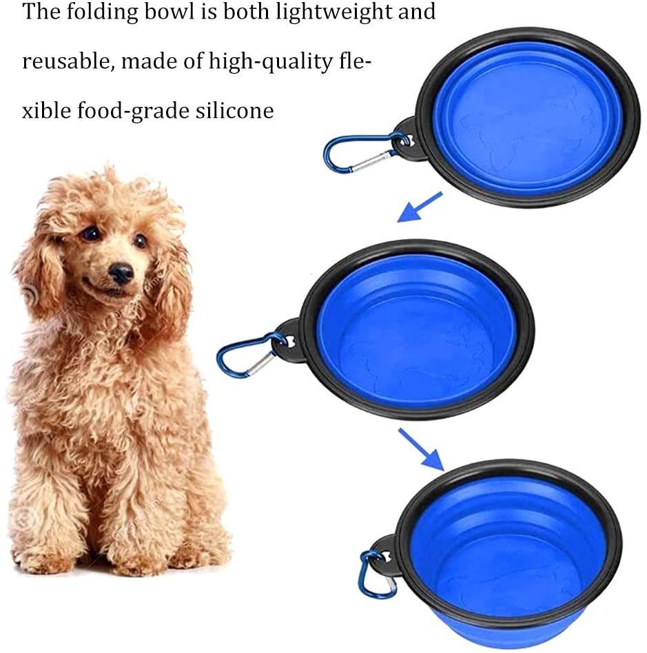 Pet Soft Silicone Collapsible Travel Bowl/Food Tray