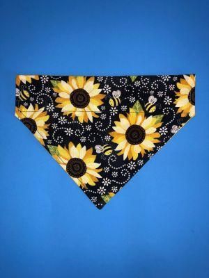 Soft Pure Cotton Pet Accessories Scarf Bibs Triangle Reversible Plaid Custom Printed Dog Bandana