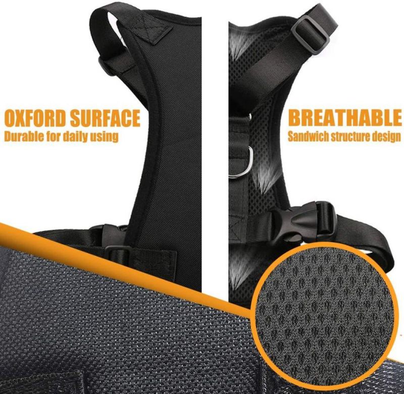 Dog Safety Vest Harness with Safety Belt for Most Car, Travel Strap Vest