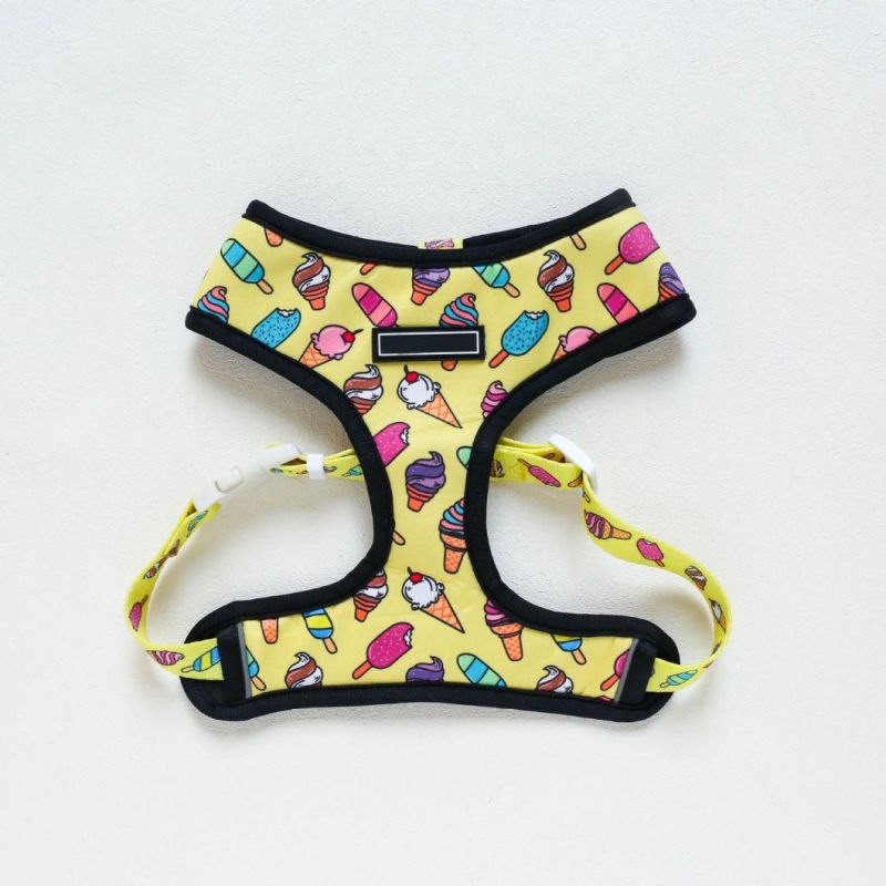 Wholesale Supplies High Quality Designer Custom Print Adjustable No-Pull Easy Walk Pet Dog Harness Leash Set
