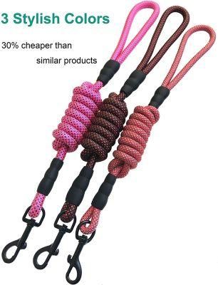 Reflective Dog Leash Climbing Rope Dog Lead with Shock-Absorbing Bungee