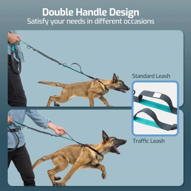 Hands Free Dog Leash with Adjustable Waist Belt for Dogs