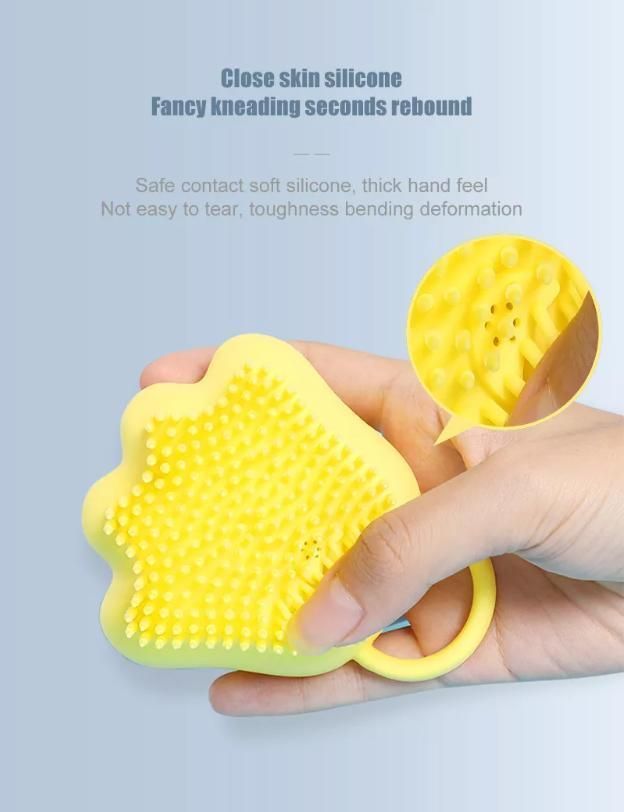 Pet Fur Grooming Cleaning Comb Soft Shampoo Dispenser Dog Cat Bath Massage Brush Pet Bath Comb