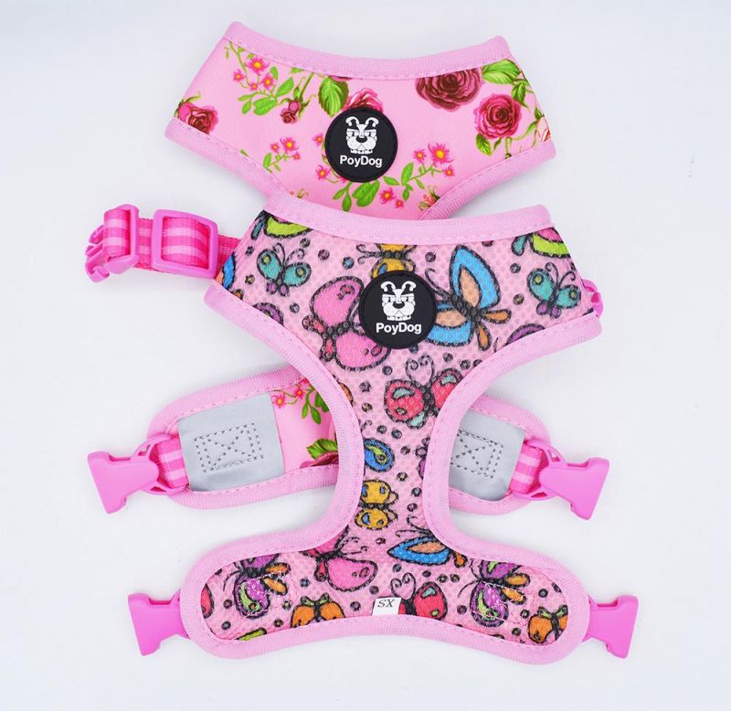2021 Hot Sale Reversible Dog Harness Custom Pattern Pet Harness Dog Harness Custom Label