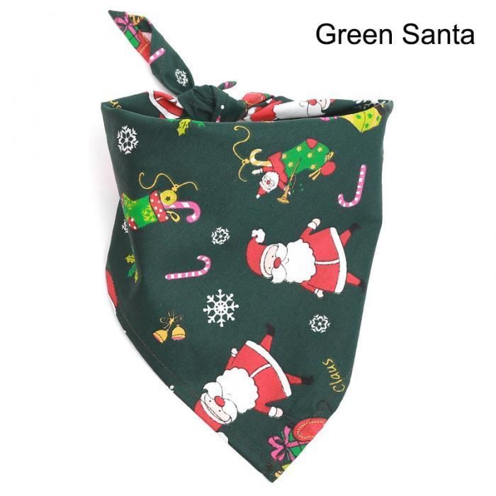 Christmas Pet Scarf Bandana Dog Collar Santa Pattern Pet Accessories