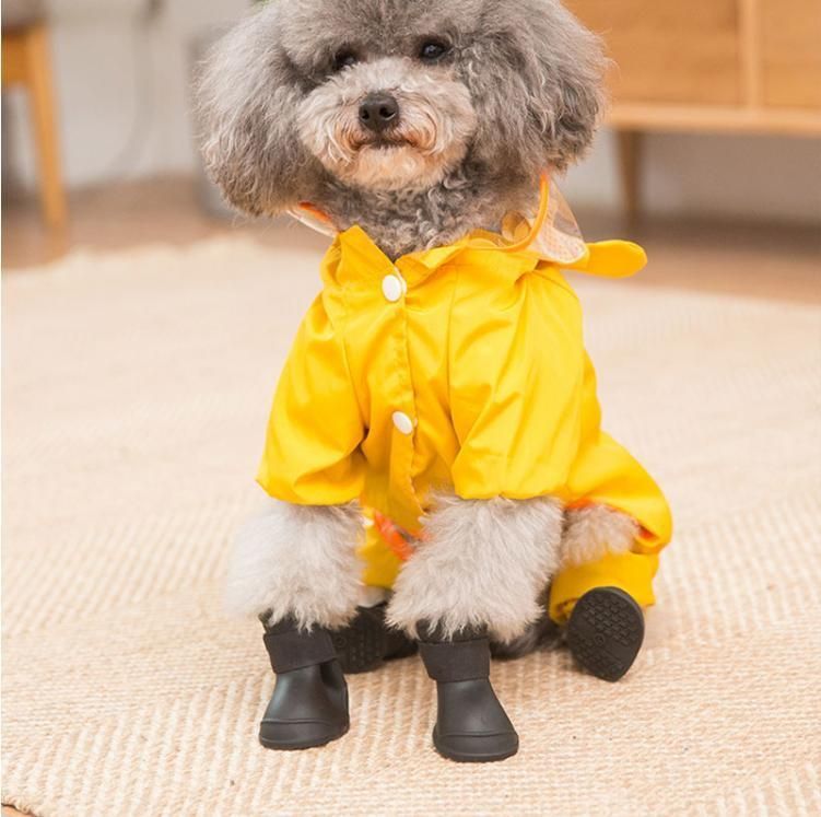 New Arrival Eco-Friendly Silicone Dog Boots Silicone Rainy Shoes Amazon Hot Sales Flexible Protecting Shoe for Pets