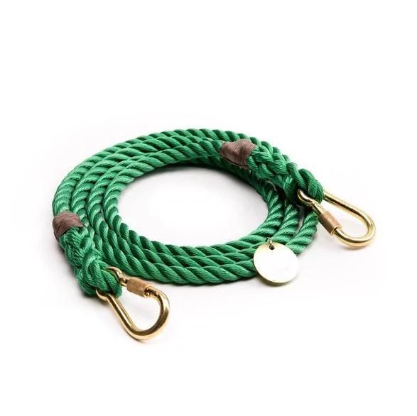 2022 Custom New Arrival Adjustable Tactical Cotton Hemp Rope Dog Leash