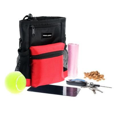 OEM Eeasy Carry Custom Adjustable Dog Walking Bag with Poop Bag Holder Waterproof Dog Treat Bag Training Pouch