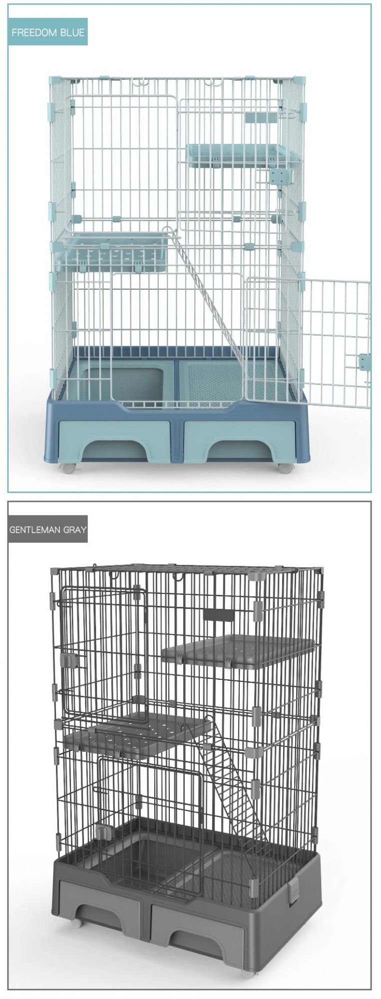 Customize OEM ODM Folding Cat Cage Layer Metal Dog Cat Cages Crate