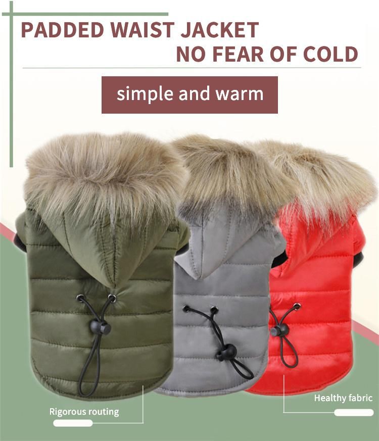 New Product Designer Dog Clothes Winter Pet Cotton Down Coat Dog Hoodie Outfit Clothing Sweater