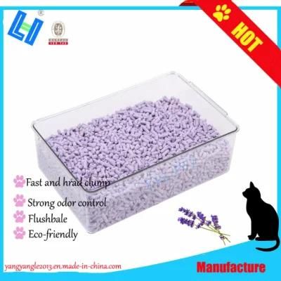 Fast and Hard Clump Tofu Cat Litter with Lavender Scent