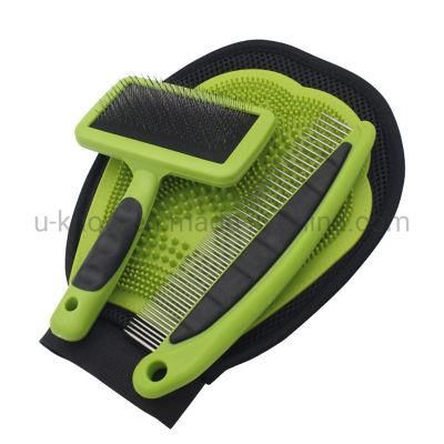 Pet Grooming Set, Pet Bath Massage Brush, Go to Float Comb Straight Comb Clean Beauty Comb