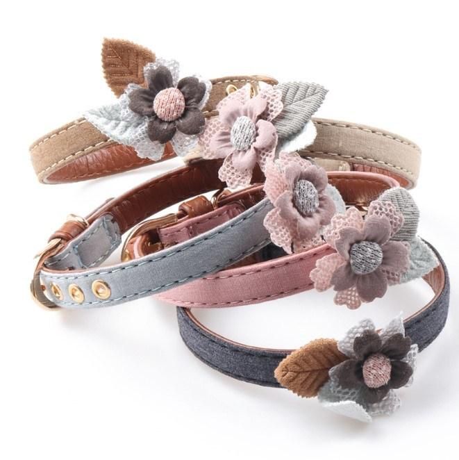 Floral Elegant Dog Collar & Cat Collar with Fast Delivery &No MOQ