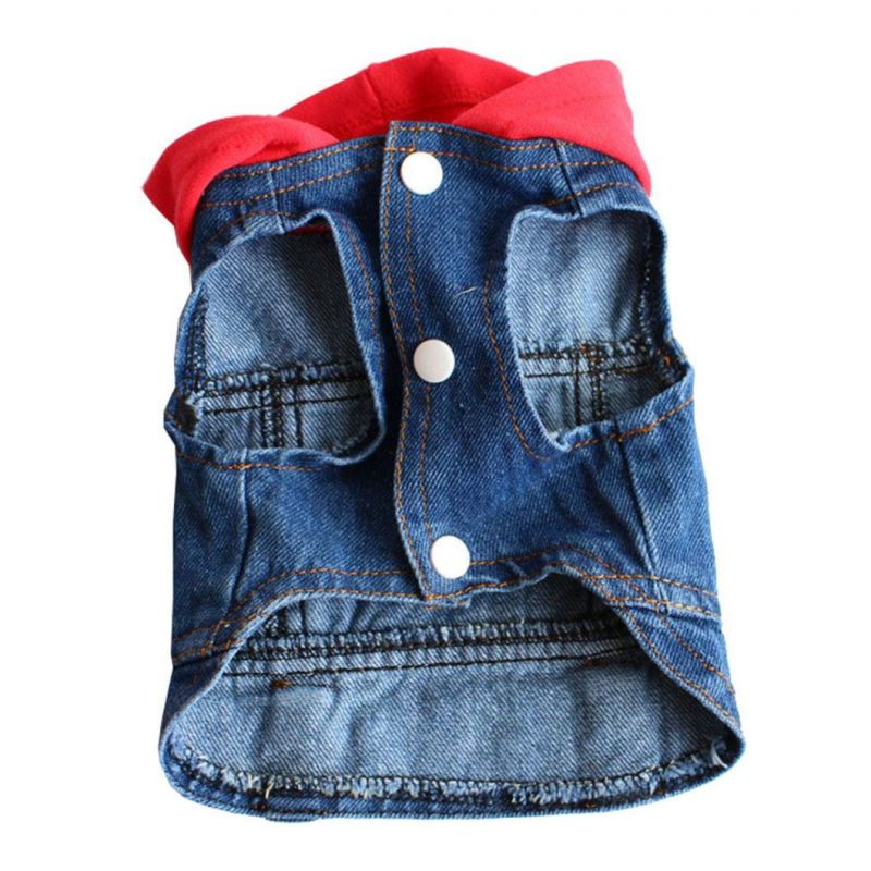 Classic Jeans Jacket Hoodied Dog Vest Clothes