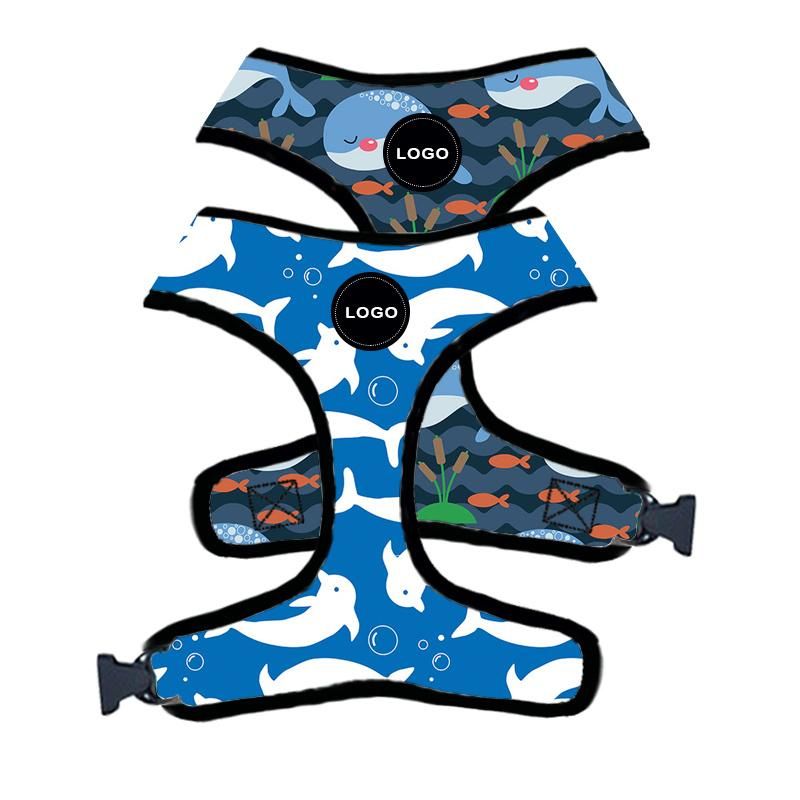 Customized Color Luxurious Neck Adjustable Customized Soft Pet Dog Body Harness
