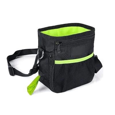 Dog Treat Bag Built-in Poo Waste Bags Dispenser, Training Walking Pouch with Clip Waist Belt