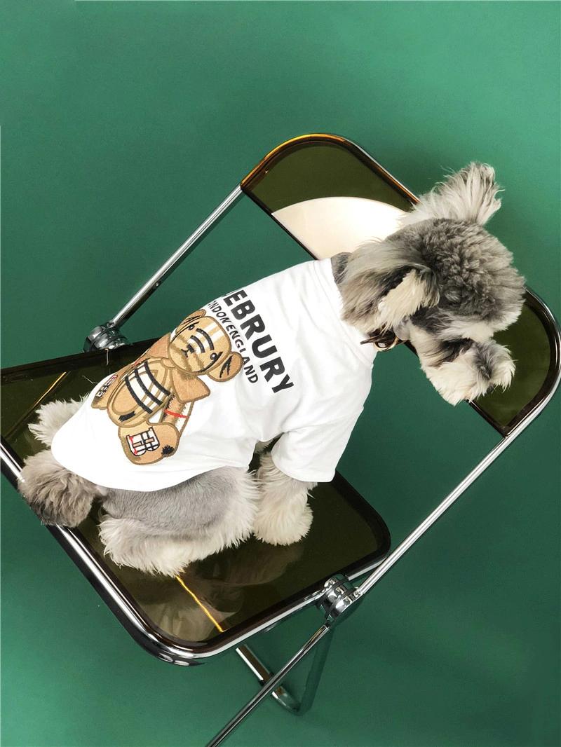 Fashionable Design Dog T-Shirt Puppy Teddy Pomeranian Cute All-Match Spring and Autumn Dog Cloth