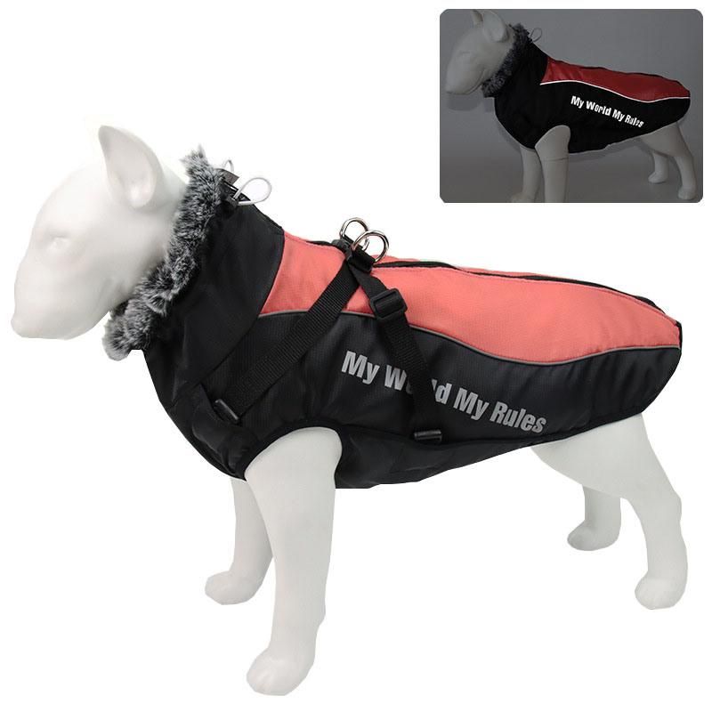 Soft Fleece Collar Dog Coats for Medium Large Dog