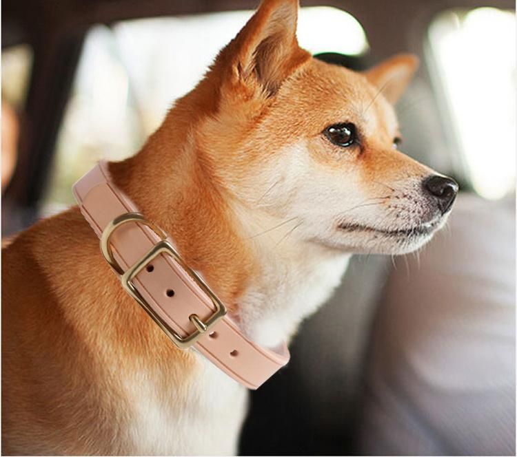 New Fashion E Unique Solid Plain Blank Italian Durable Real Leather Dog Collar