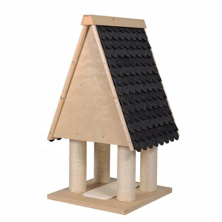 OEM Wholesale Cat Tree House Dog House Pet House Small Animal Hideout House Habitats Decor Hideaway Cage Wooden Living Hut