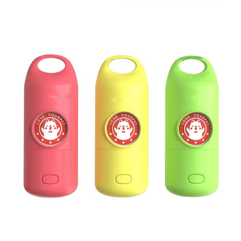 Dog Poop Bag Dispenser with Biodegradable Waste Bags and LED Light